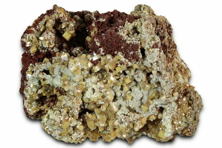 Wulfenite & Green Botryoidal Mimetite Association - Mexico #327466